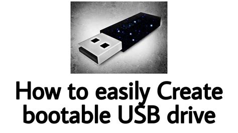 how to create bootable usb drive